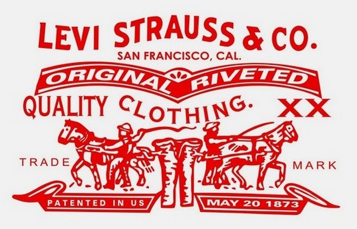 Levi Strauss & Co ၏ မြင်းနှစ်ကောင်ပုံပါသော ဂျင်းဘောင်ဘီအမှတ်တံဆိပ်